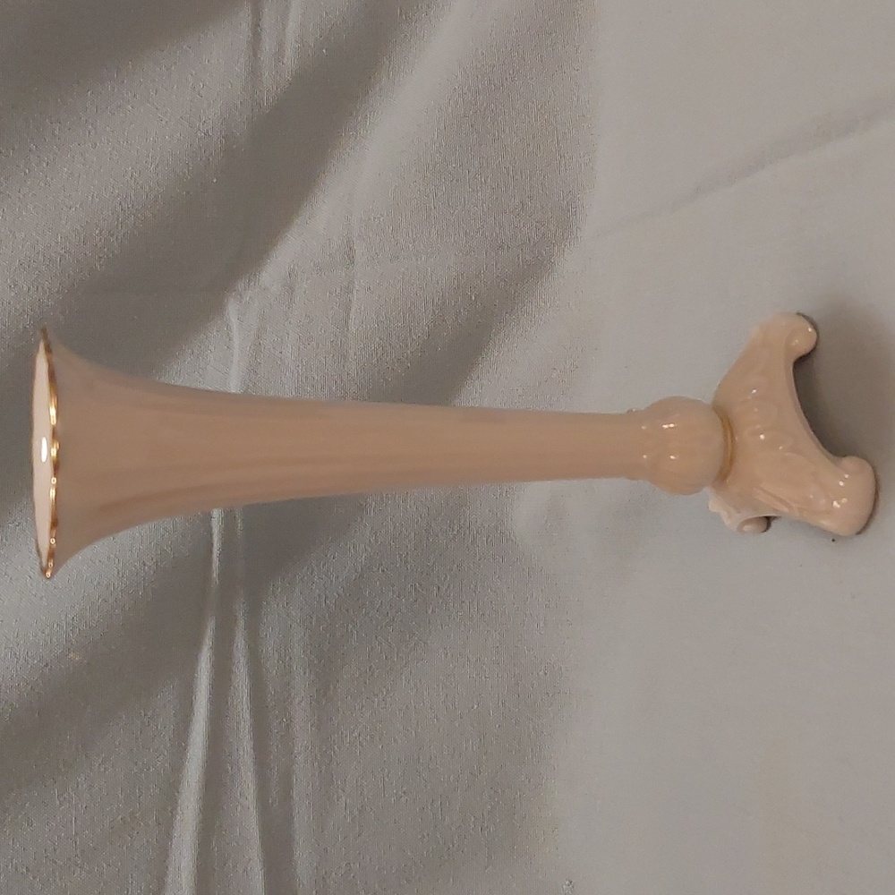 Lenox Fine Ivory Bud Vase Tivoli Collection Footed 24K Gold